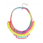 Multicolored Neon Marquise Burst Necklace